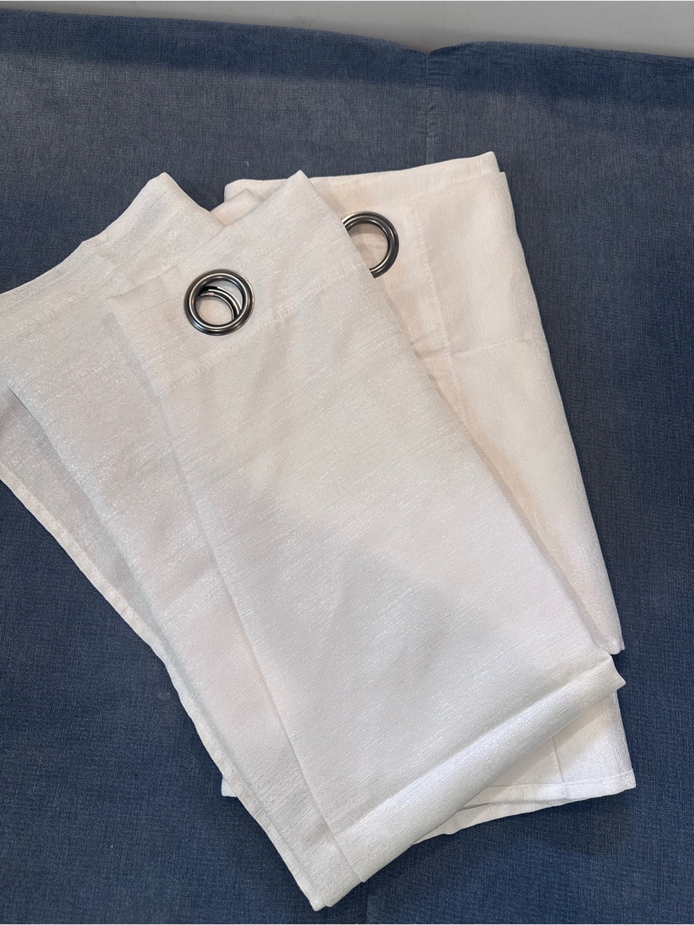 White Grommet Top Curtain Panel - Set of 4